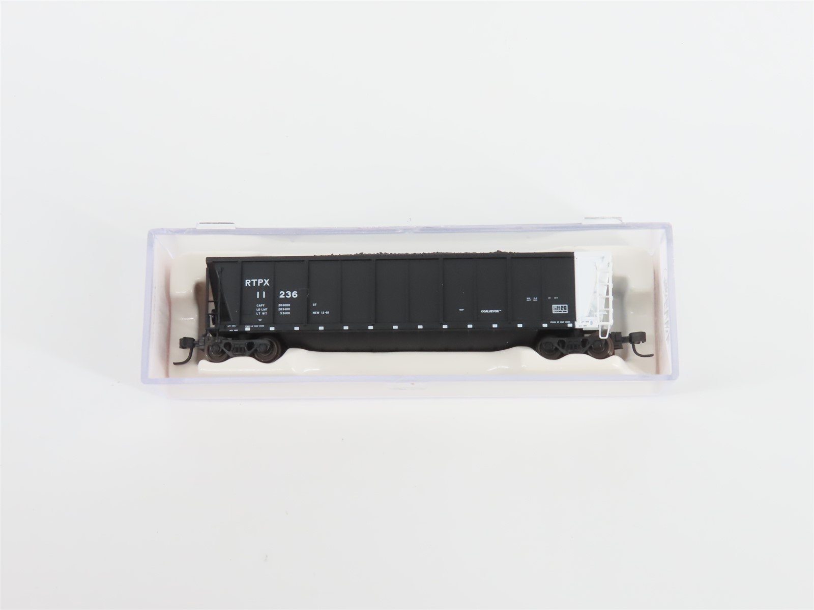 N Scale Atlas 43803-3 RTPX Wheelabrator Coal Services Coalveyor #11236 w/ Load