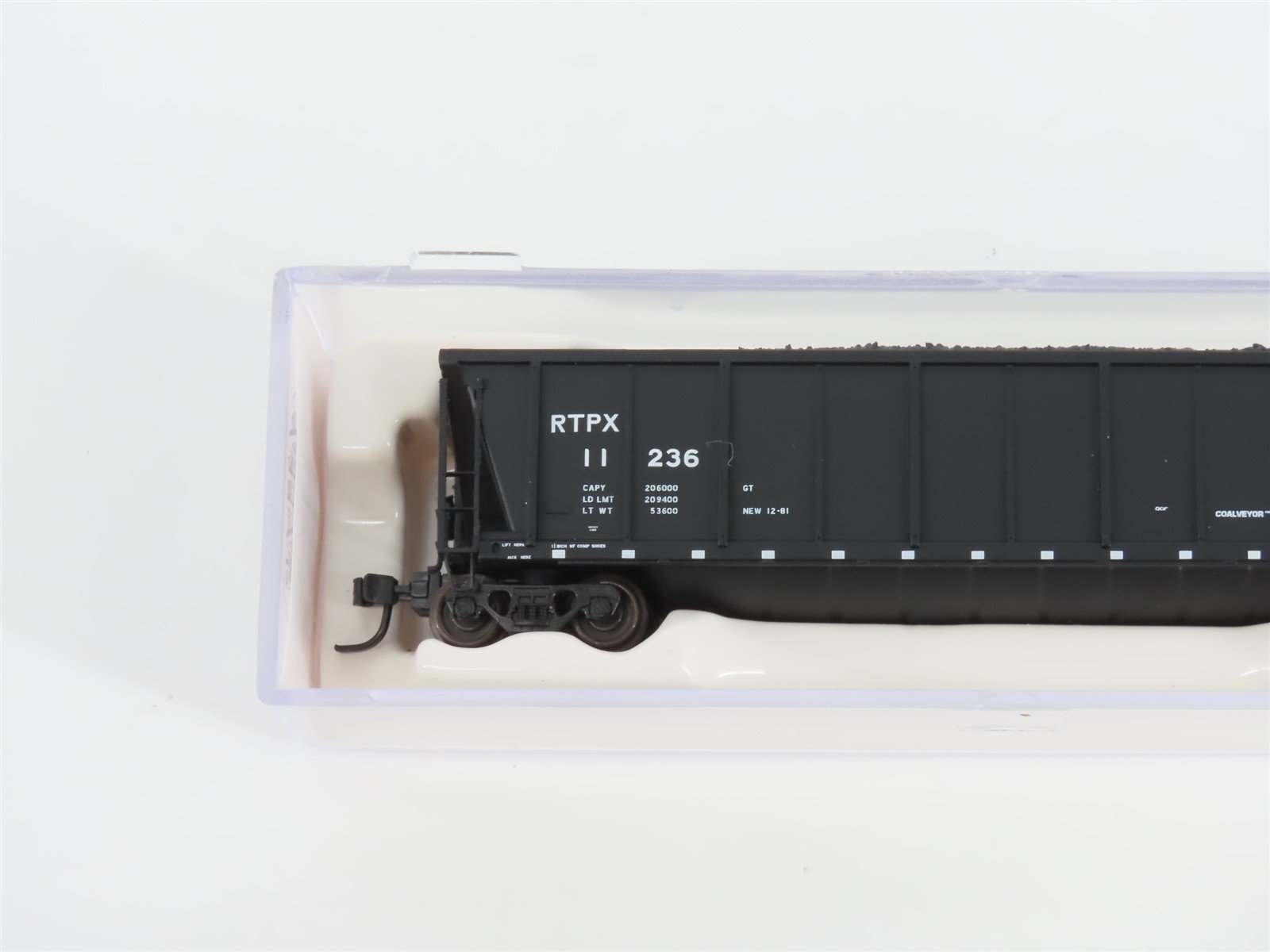 N Scale Atlas 43803-3 RTPX Wheelabrator Coal Services Coalveyor #11236 w/ Load