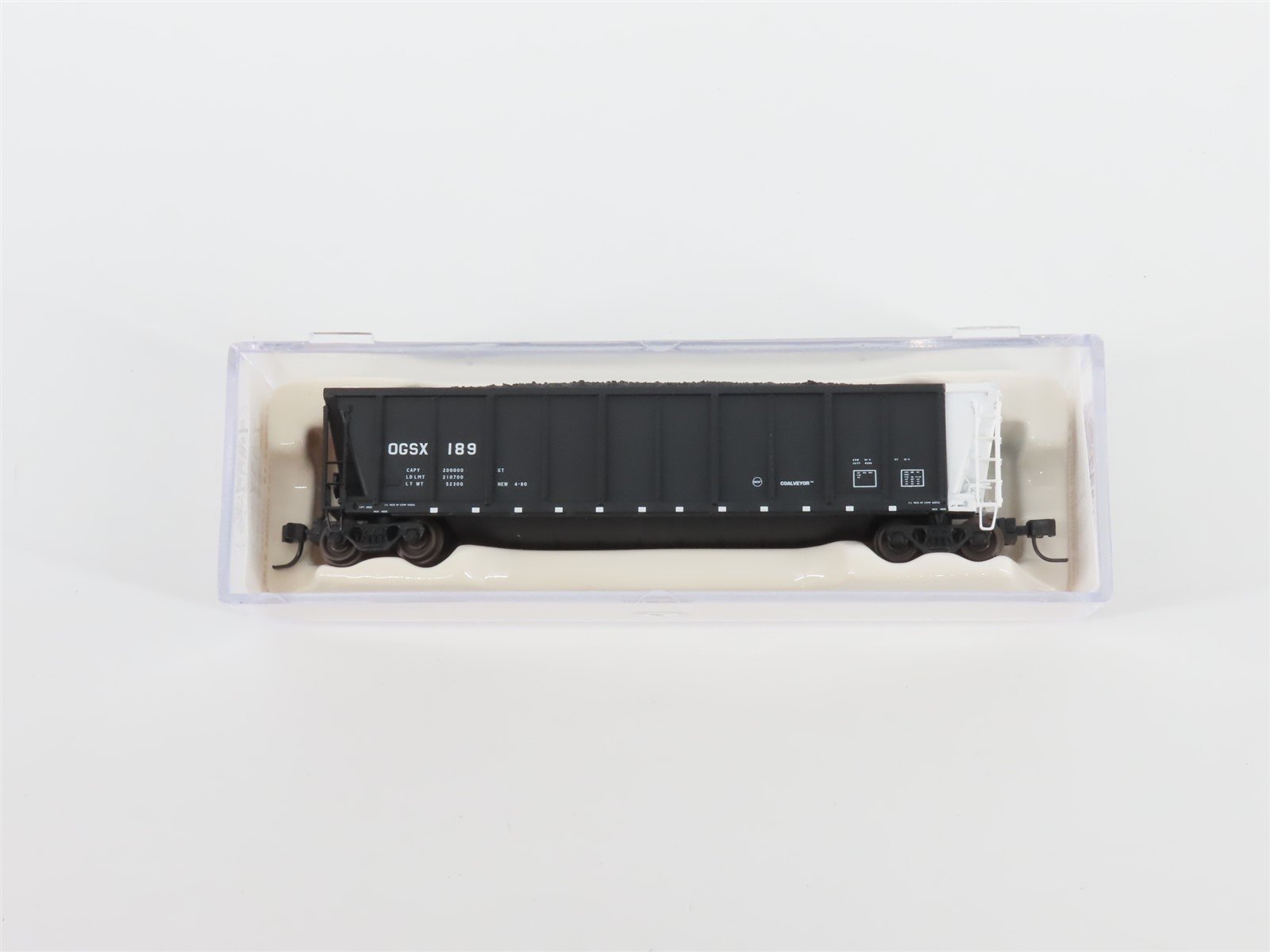 N Scale Atlas 43802-19 OGSX Iowa Southern Utilities Coalveyor #189 w/ Load