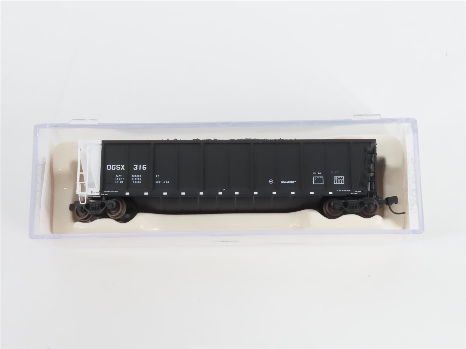 N Scale Atlas 43802-23 OGSX Iowa Southern Utilities Coalveyor #316 w/ Load