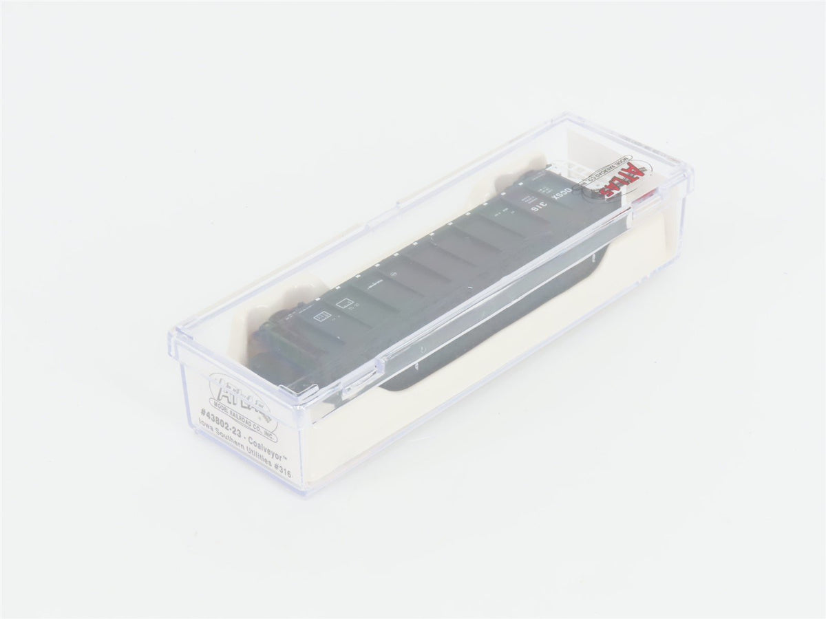 N Scale Atlas 43802-23 OGSX Iowa Southern Utilities Coalveyor #316 w/ Load