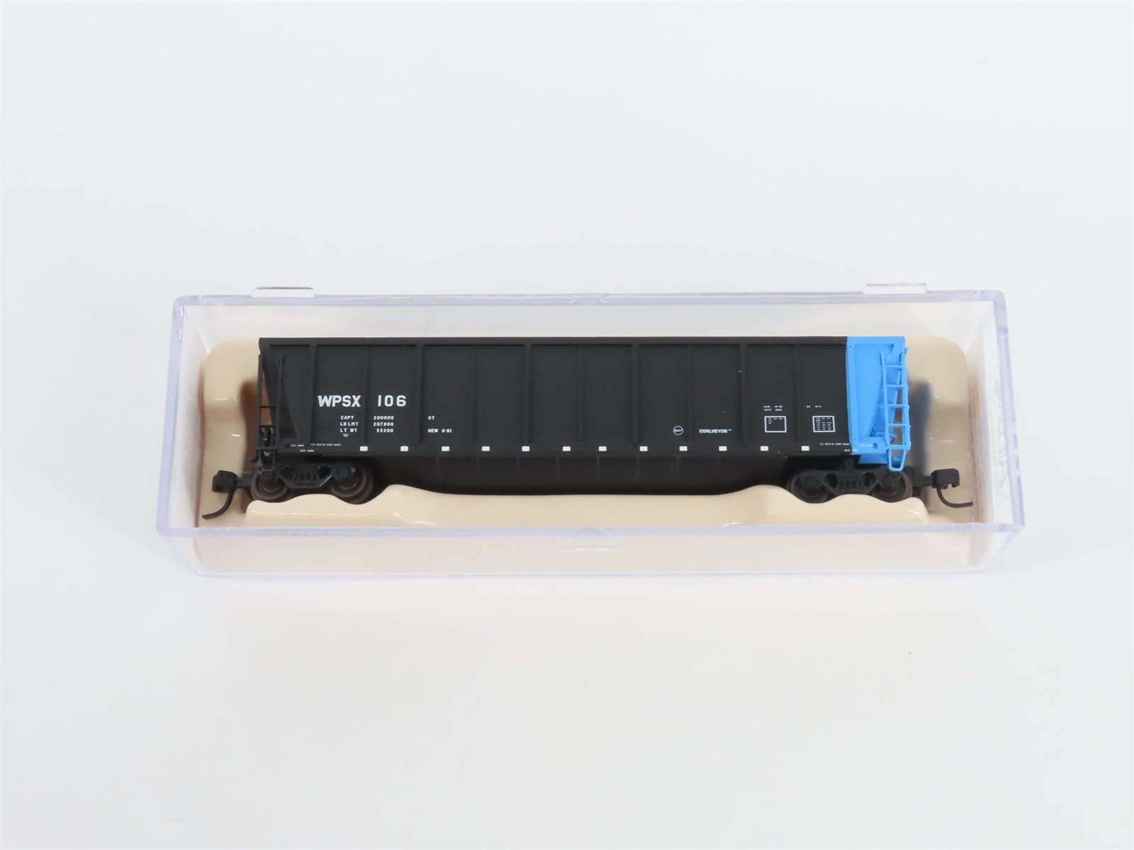 N Scale Atlas 43808-2 WPSX Wisconsin Public Service Coalveyor #106 w/ Load