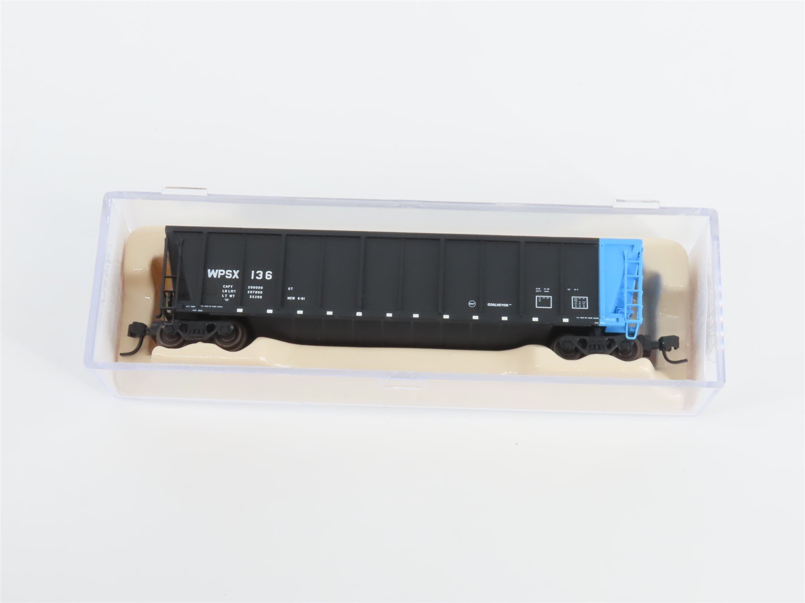 N Scale Atlas 43808-6 WPSX Wisconsin Public Service Coalveyor #136 w/ Load