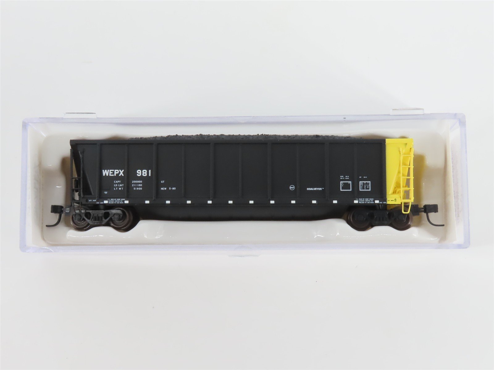 N Scale Atlas 43807-30 WEPX Wisconsin Electric Power Co. Coalveyor #981 w/ Load