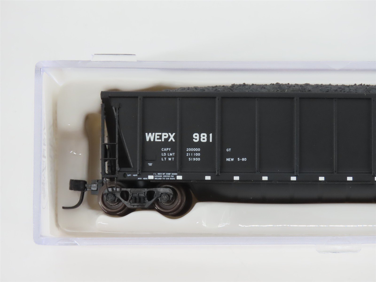 N Scale Atlas 43807-30 WEPX Wisconsin Electric Power Co. Coalveyor #981 w/ Load