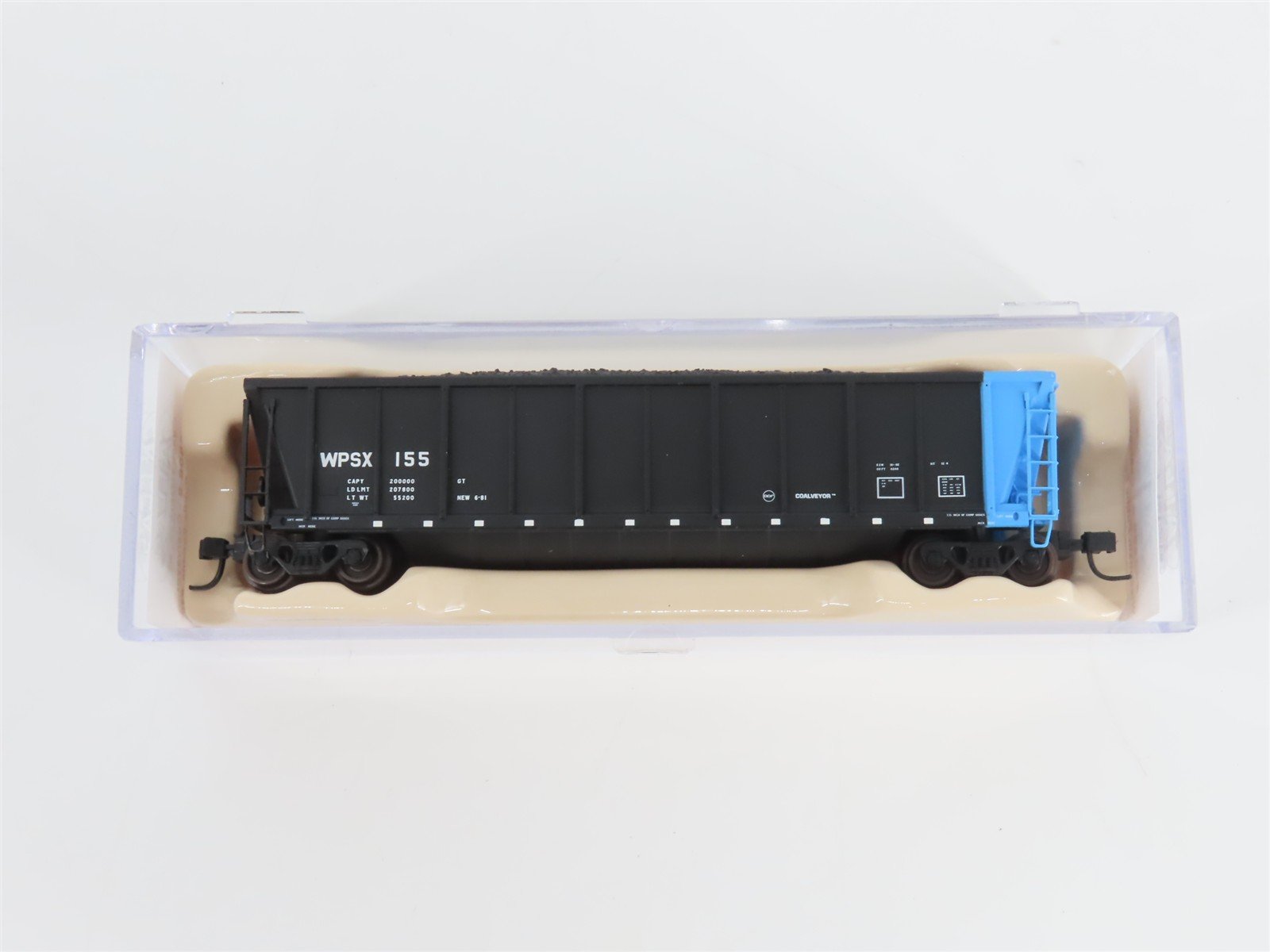 N Scale Atlas 43808-8 WPSX Wisconsin Public Service Coalveyor #155 w/ Load