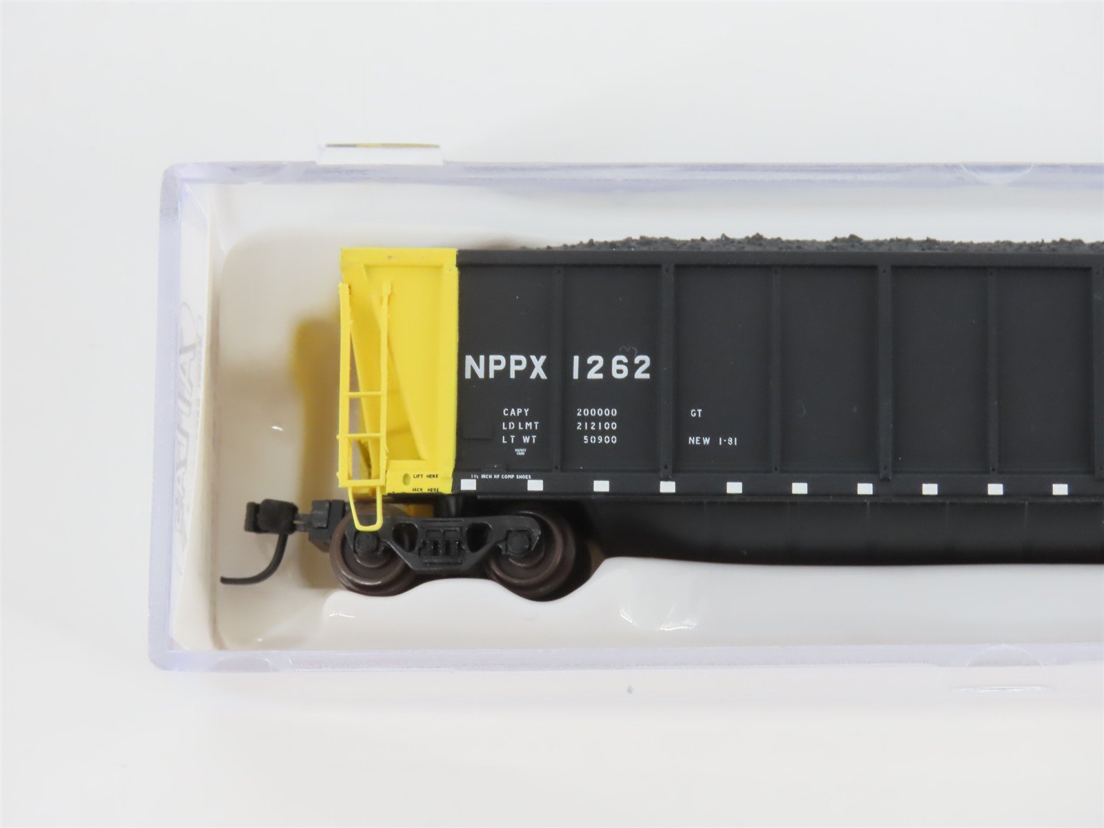 N Scale Atlas 43801-26 NPPX Nebraska Public Power Coalveyor #1262 w/ Load