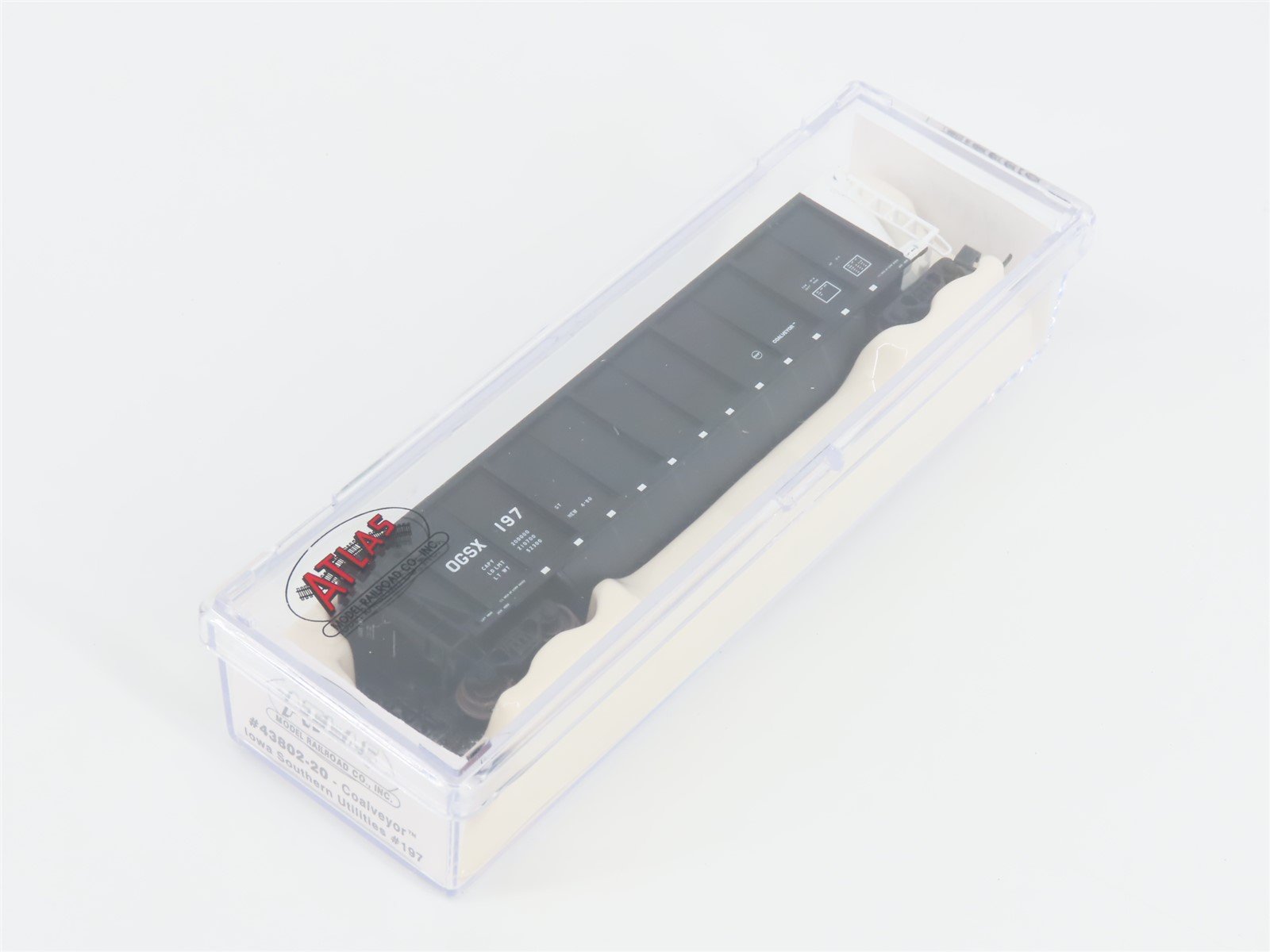 N Scale Atlas 43802-20 OGSX Iowa Southern Utilities Coalveyor #197 w/ Load