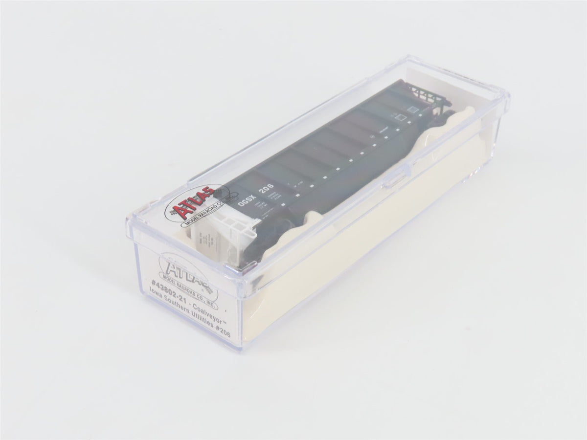 N Scale Atlas 43802-21 OGSX Iowa Southern Utilities Coalveyor #206 w/ Load