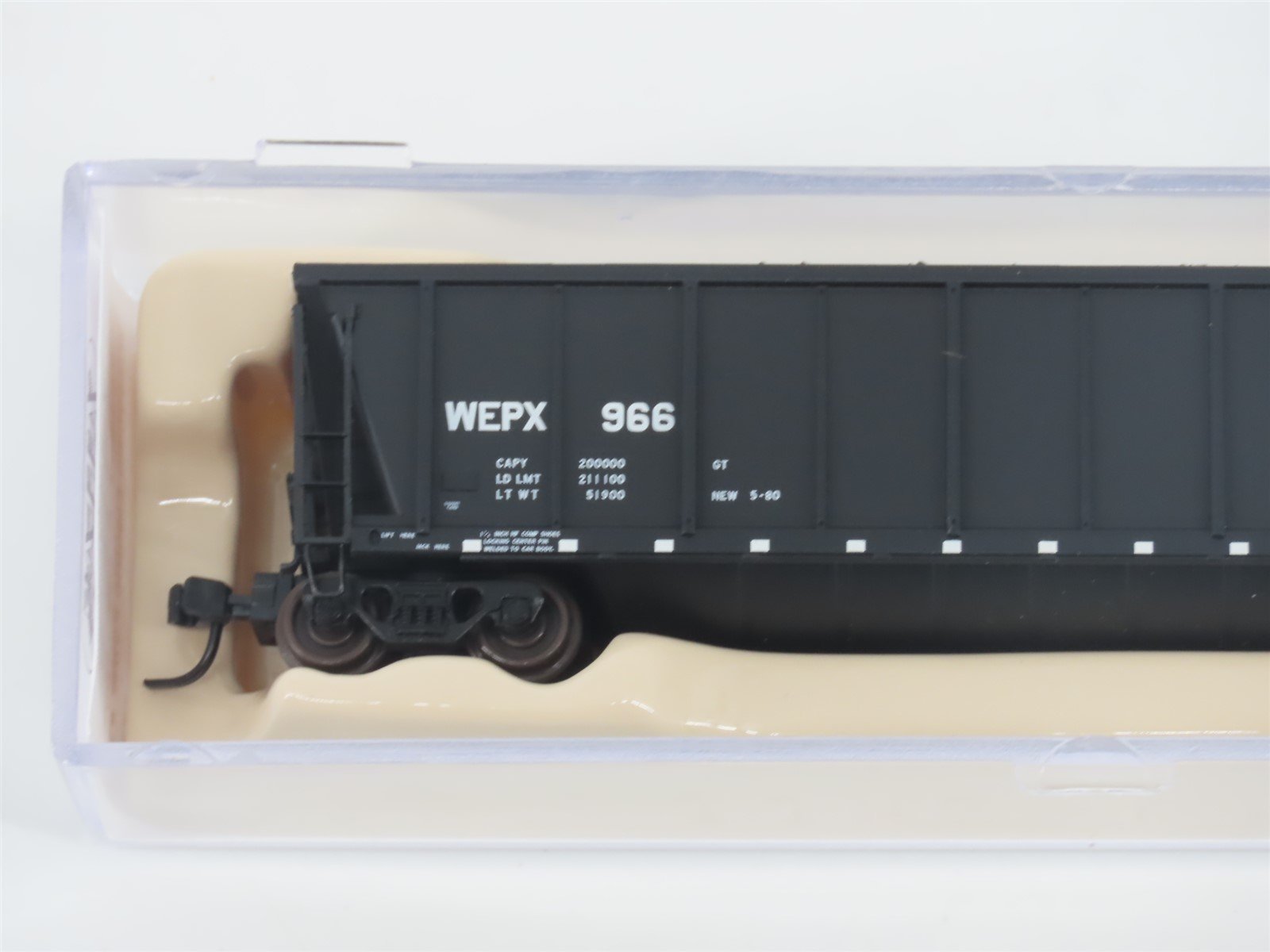 N Scale Atlas 43807-7 WEPX Wisconsin Electric Power Coalveyor #966 w/ Load