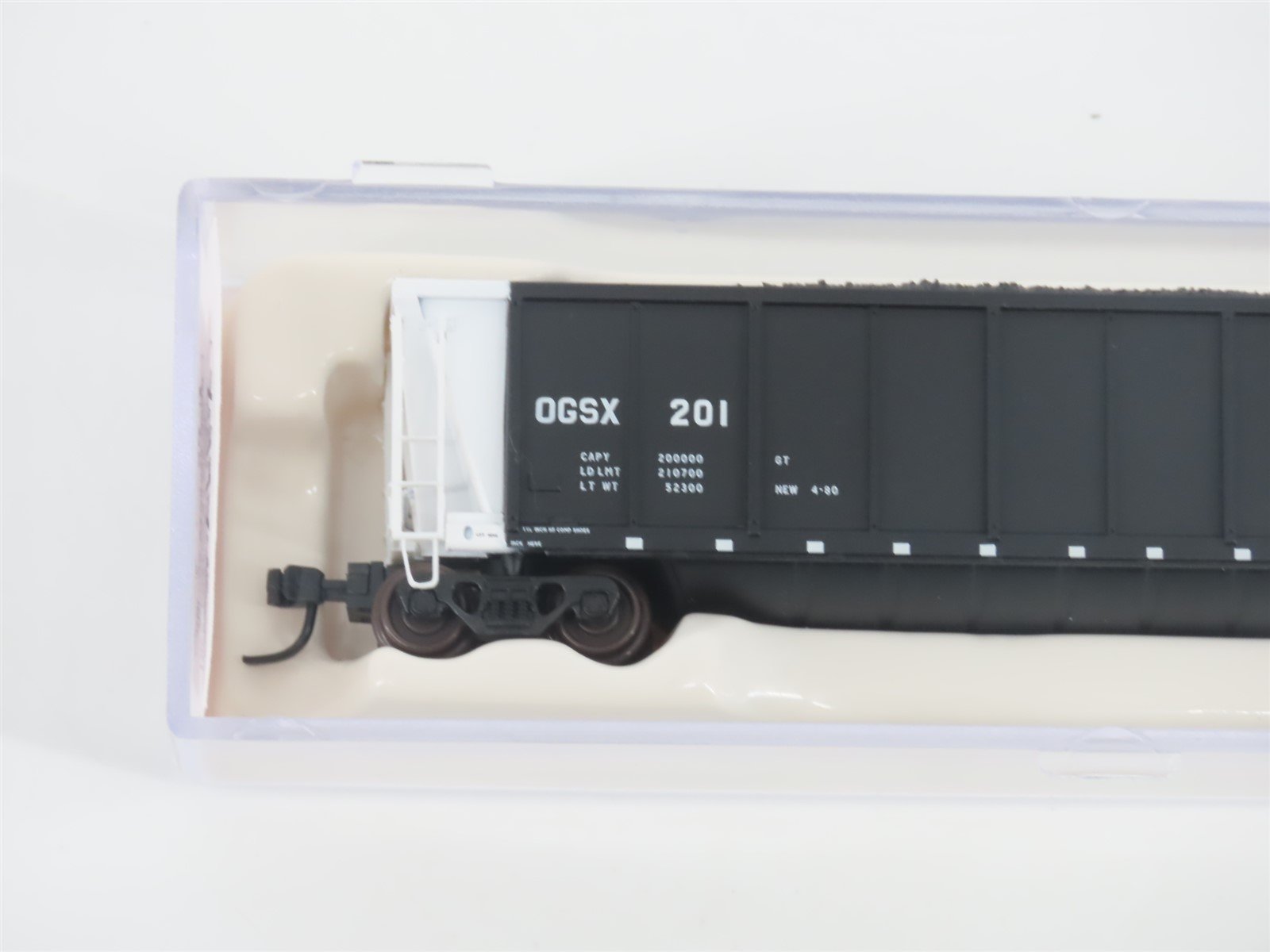 N Scale Atlas 43802-9 OGSX Iowa Southern Utilities Coalveyor #201 w/ Load