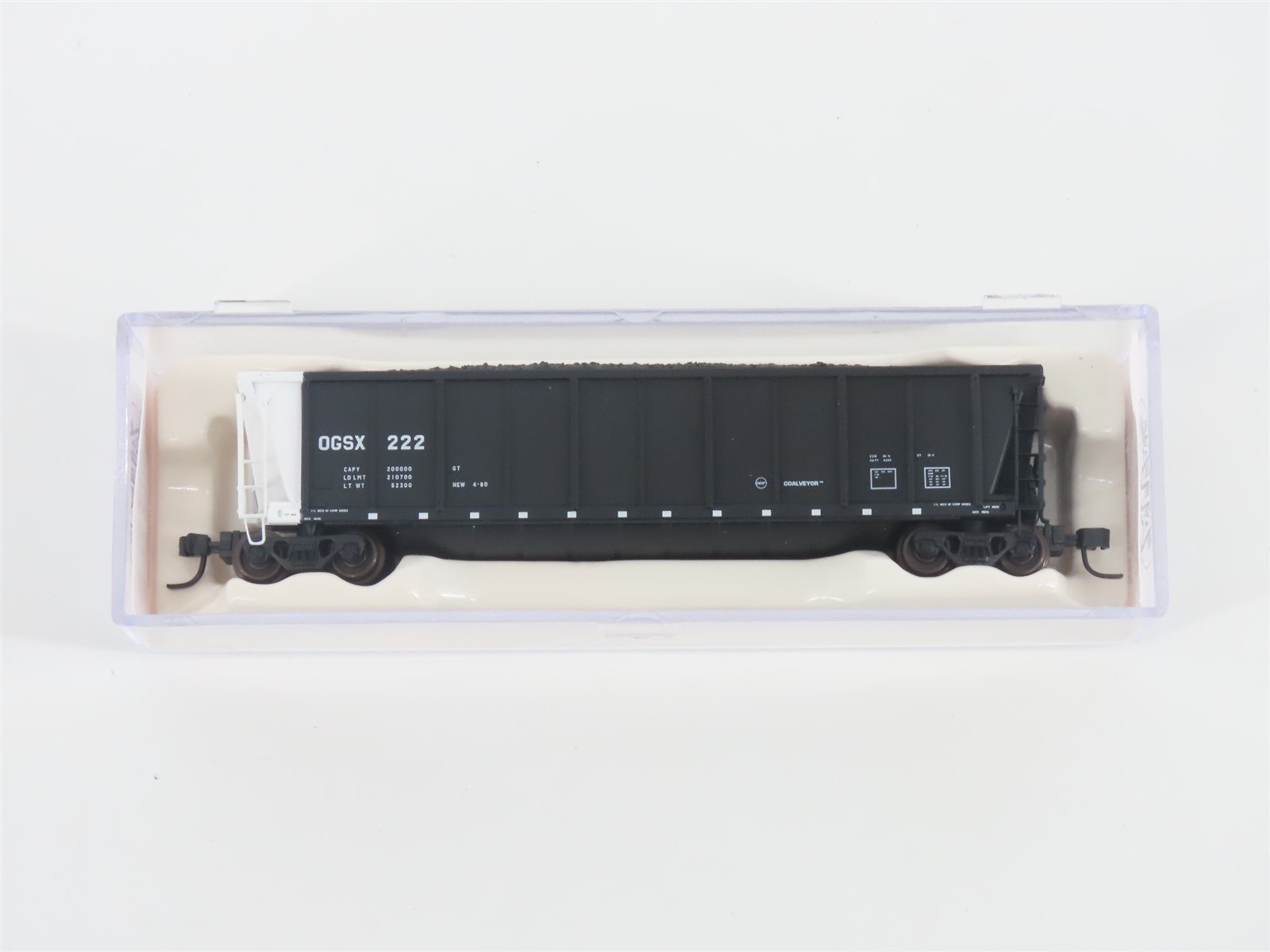 N Scale Atlas 43802-10 OGSX Iowa Southern Utilities Coalveyor #222 w/ Load