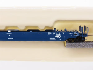 N Scale Athearn 17217 GRBX Blue 4-Unit Drawbarred Husky Stack Set