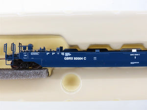N Scale Athearn 17217 GRBX Blue 4-Unit Drawbarred Husky Stack Set