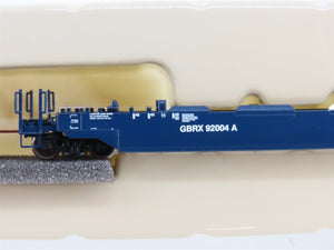 N Scale Athearn 17217 GRBX Blue 4-Unit Drawbarred Husky Stack Set