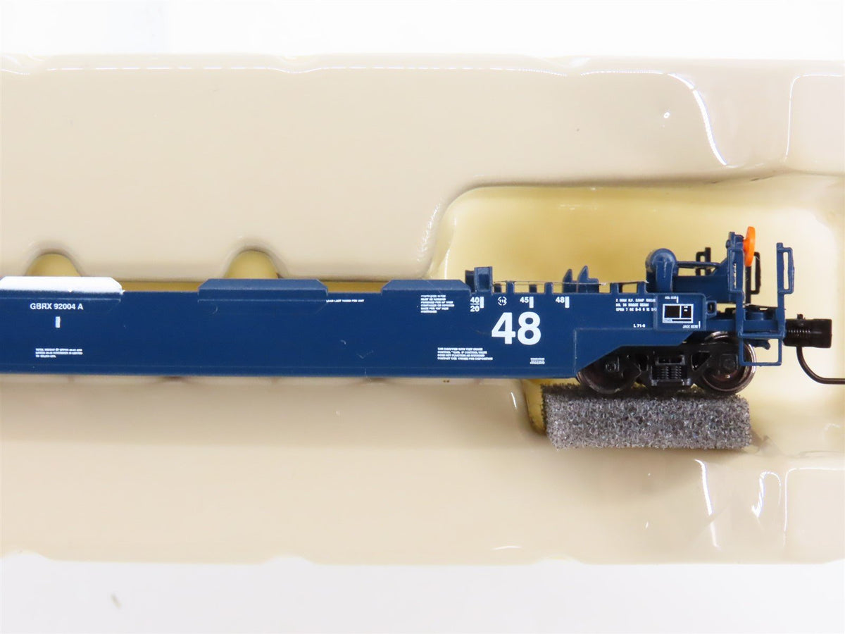 N Scale Athearn 17217 GRBX Blue 4-Unit Drawbarred Husky Stack Set