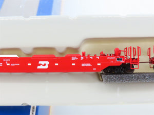 N Scale Athearn 17214 BN Railway 3-Unit Drawbarred Husky Stack Set