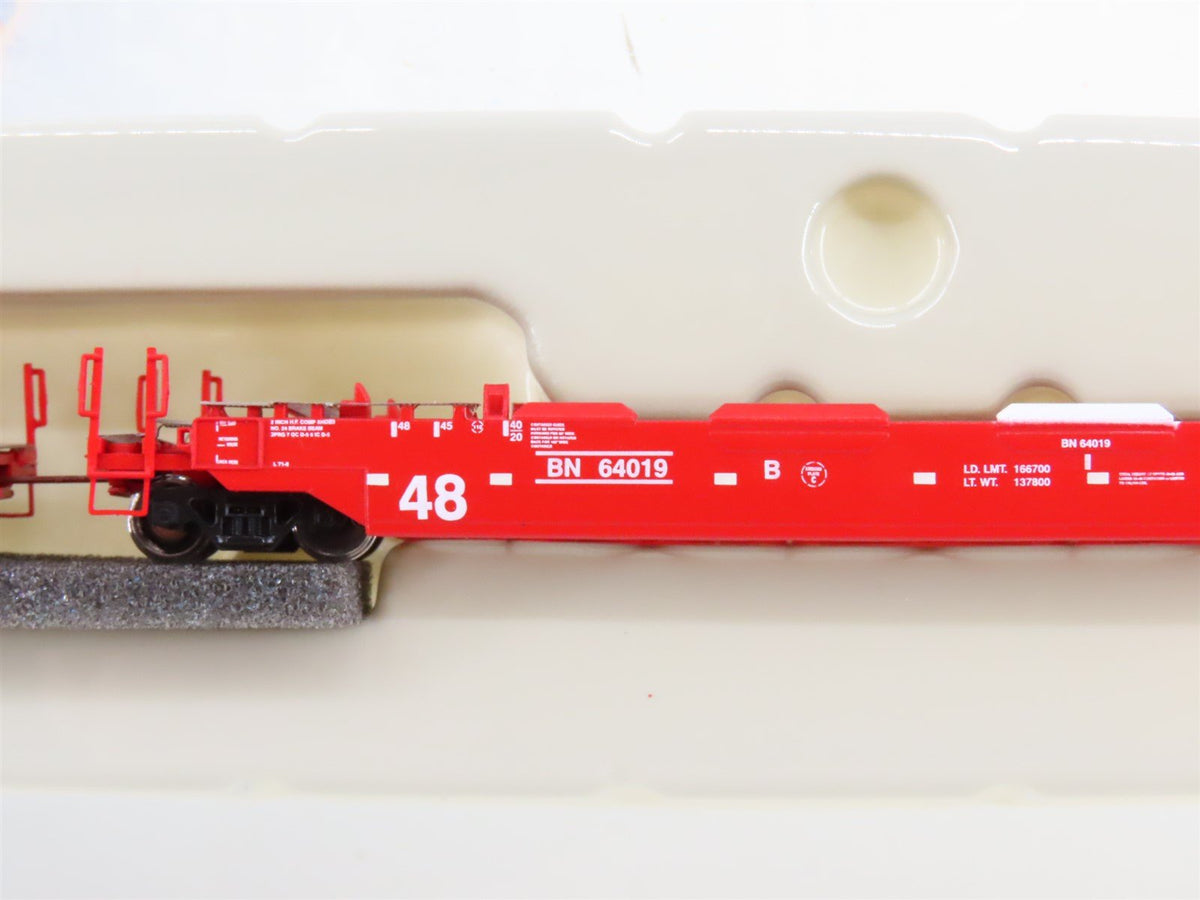 N Scale Athearn 17214 BN Railway 3-Unit Drawbarred Husky Stack Set
