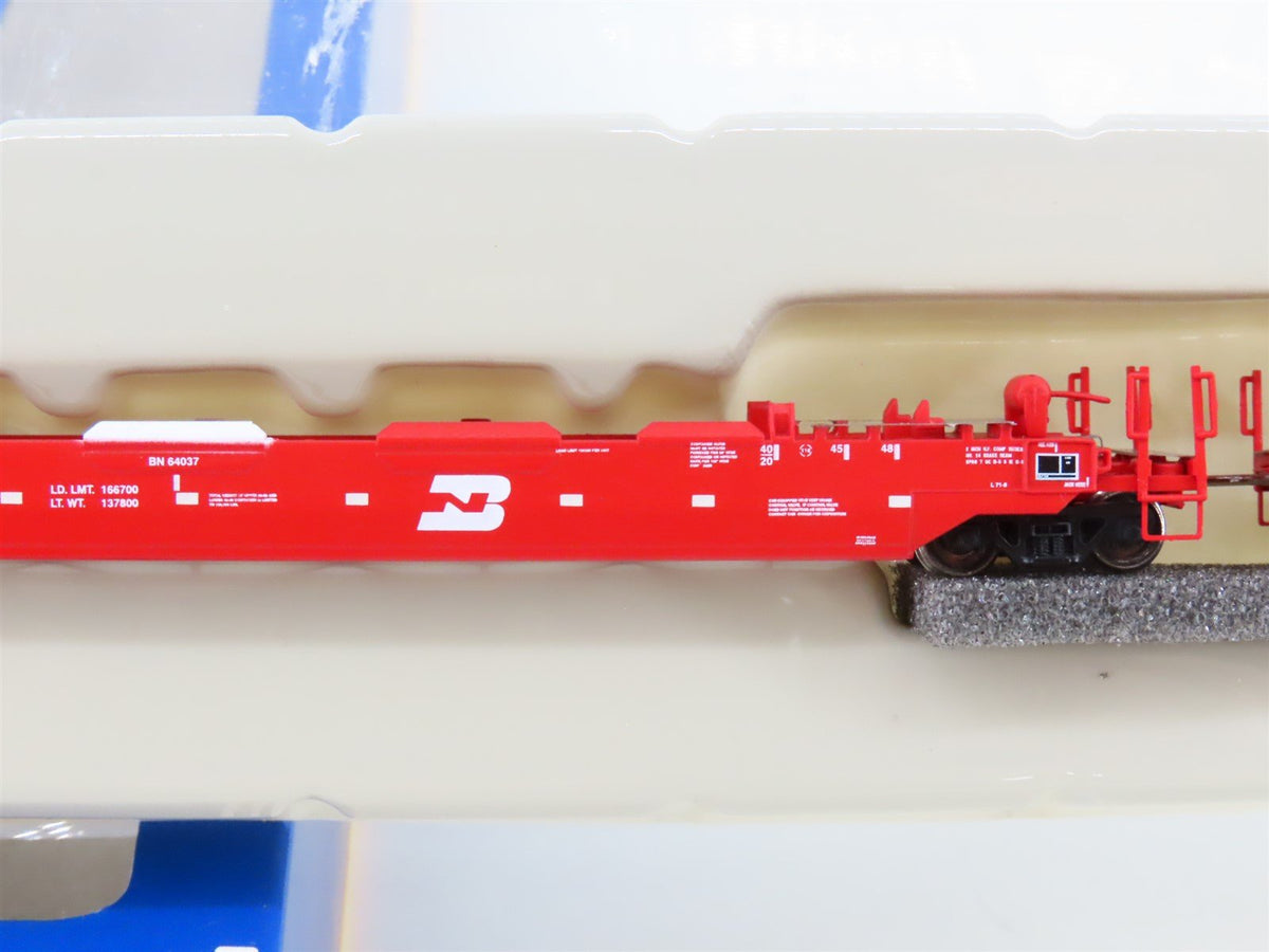 N Scale Athearn 17213 BN Railway 3-Unit Drawbarred Husky Stack Set