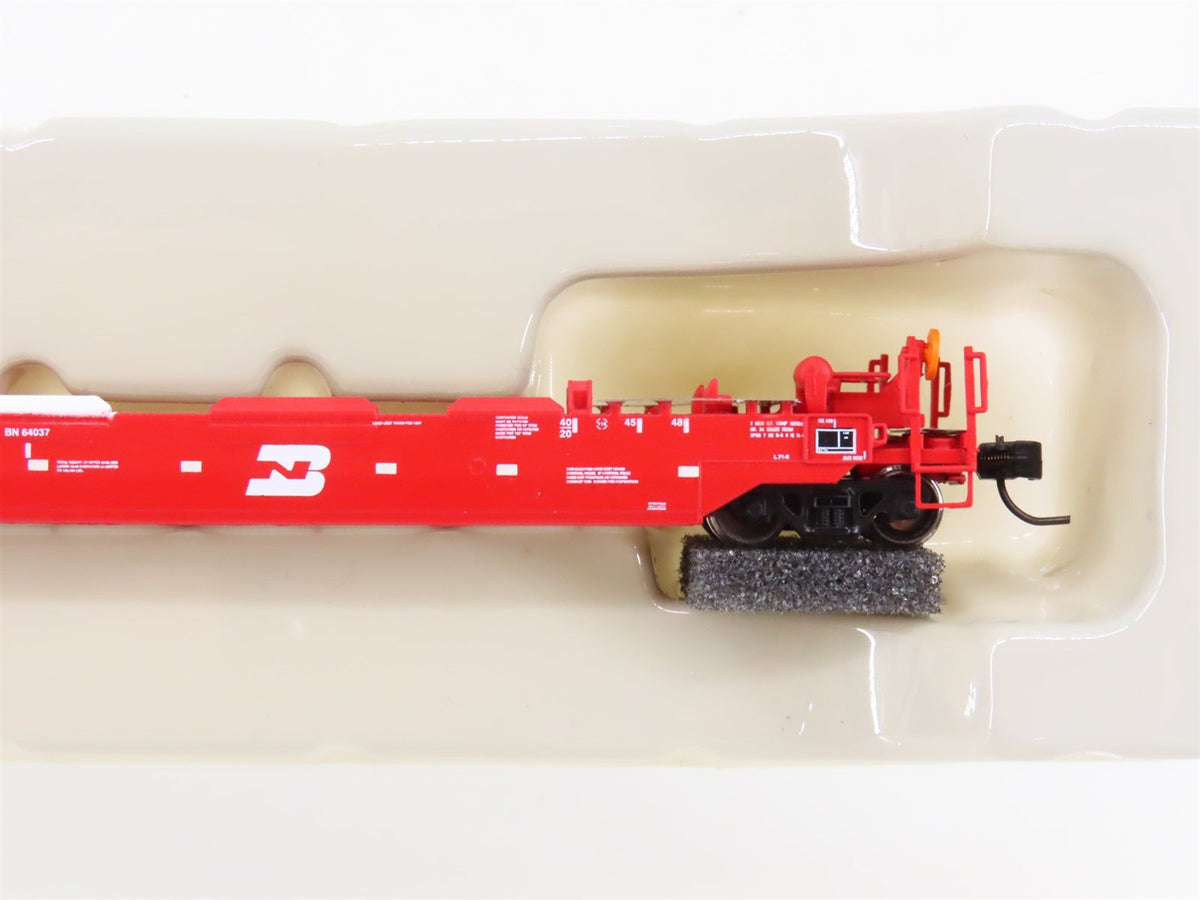 N Scale Athearn 17213 BN Railway 3-Unit Drawbarred Husky Stack Set