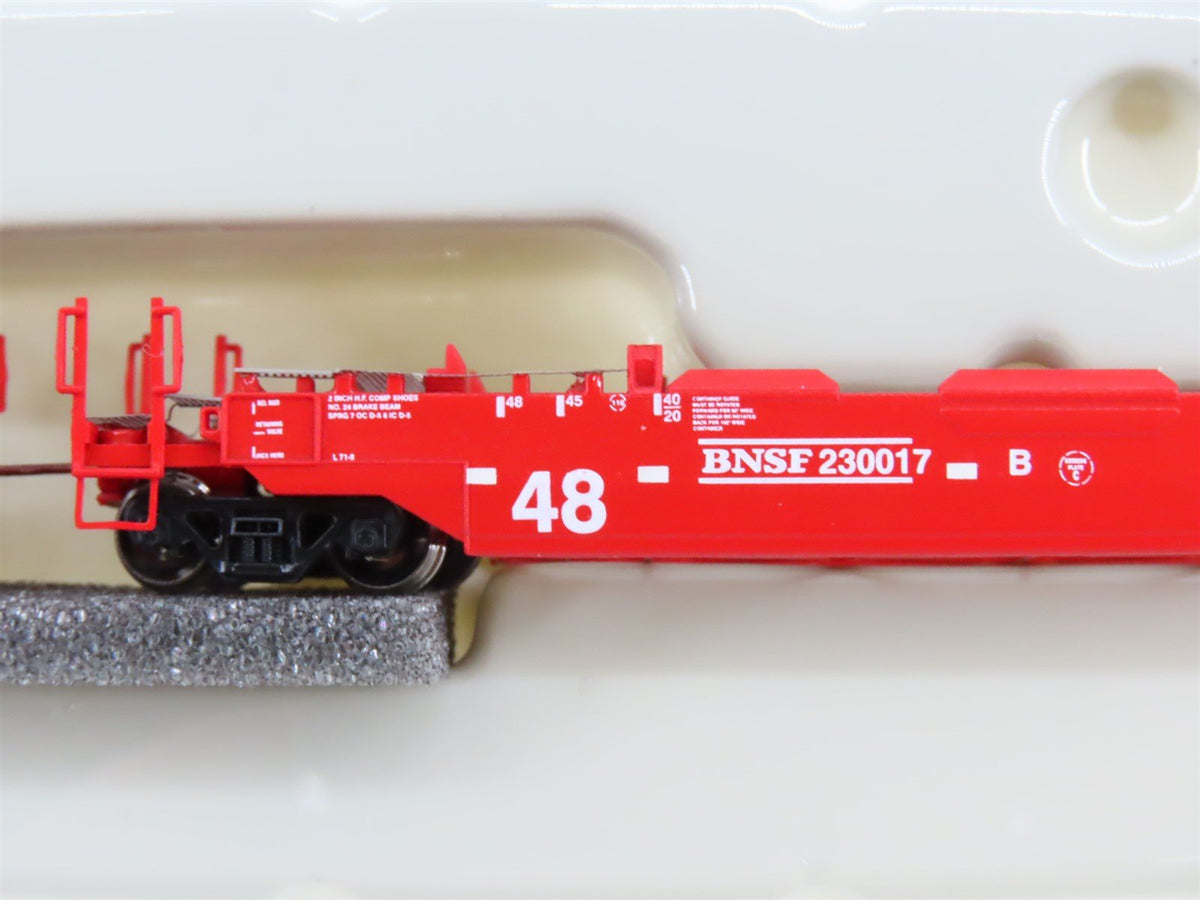 N Scale Athearn 17215 BNSF Railway 3-Unit Drawbarred Husky Stack Set
