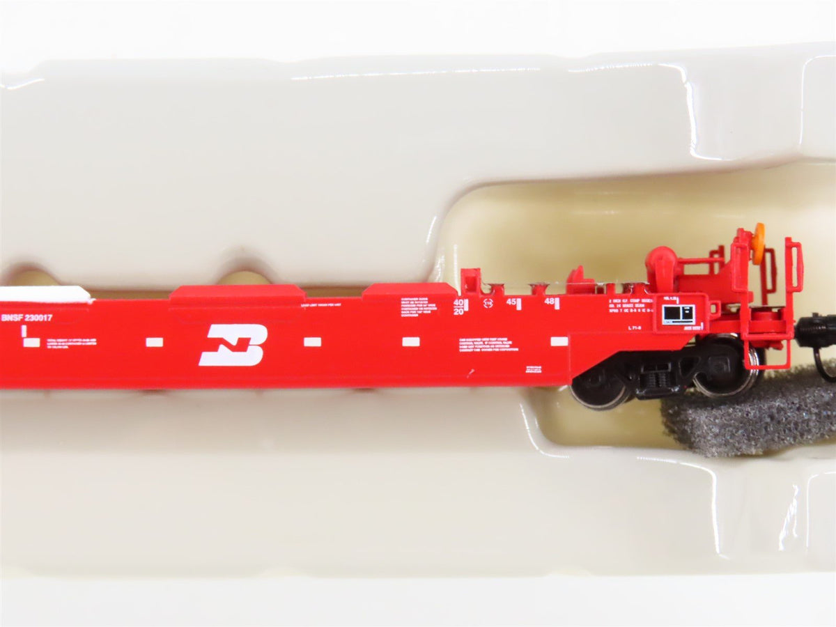 N Scale Athearn 17215 BNSF Railway 3-Unit Drawbarred Husky Stack Set