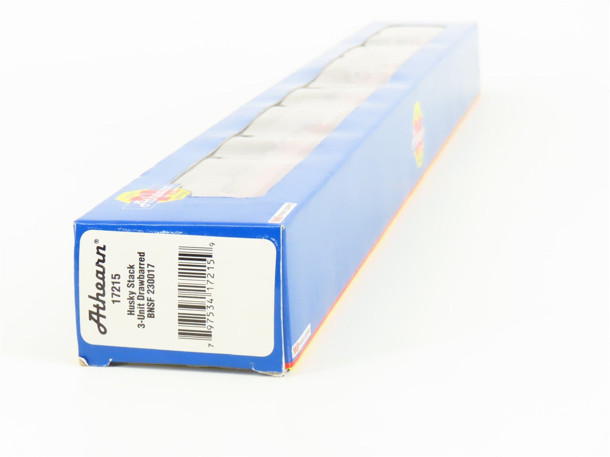 N Scale Athearn 17215 BNSF Railway 3-Unit Drawbarred Husky Stack Set