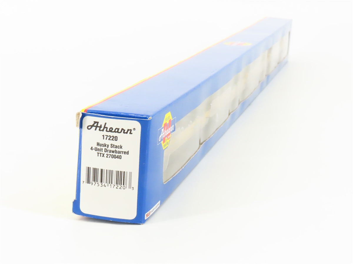 N Scale Athearn 17220 DTTX TTX 4-Unit Drawbarred Husky Stack Set