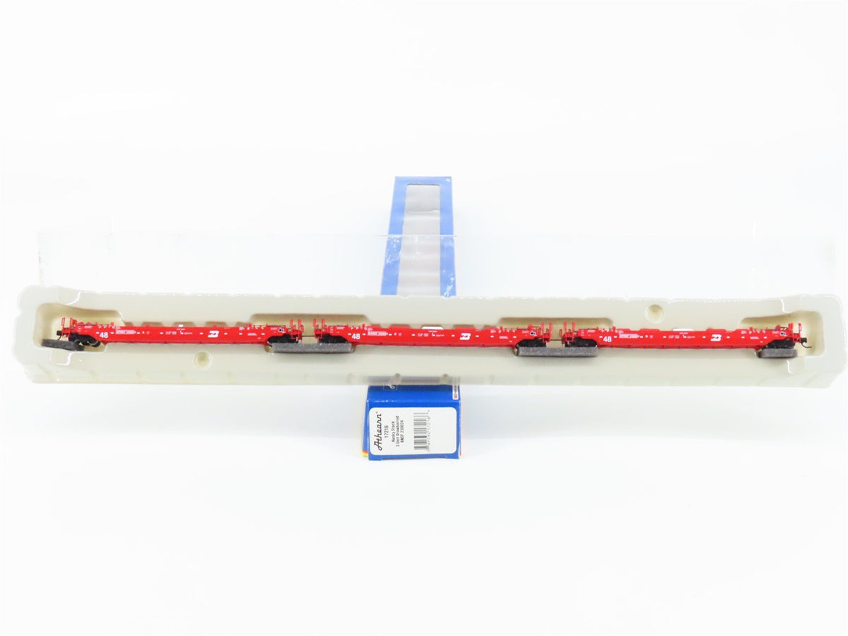 N Scale Athearn 17215 BNSF Railway 3-Unit Drawbarred Husky Stack Set