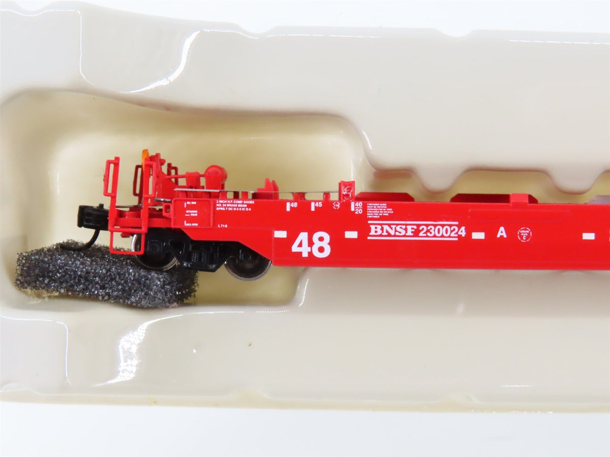 N Scale Athearn 17215 BNSF Railway 3-Unit Drawbarred Husky Stack Set