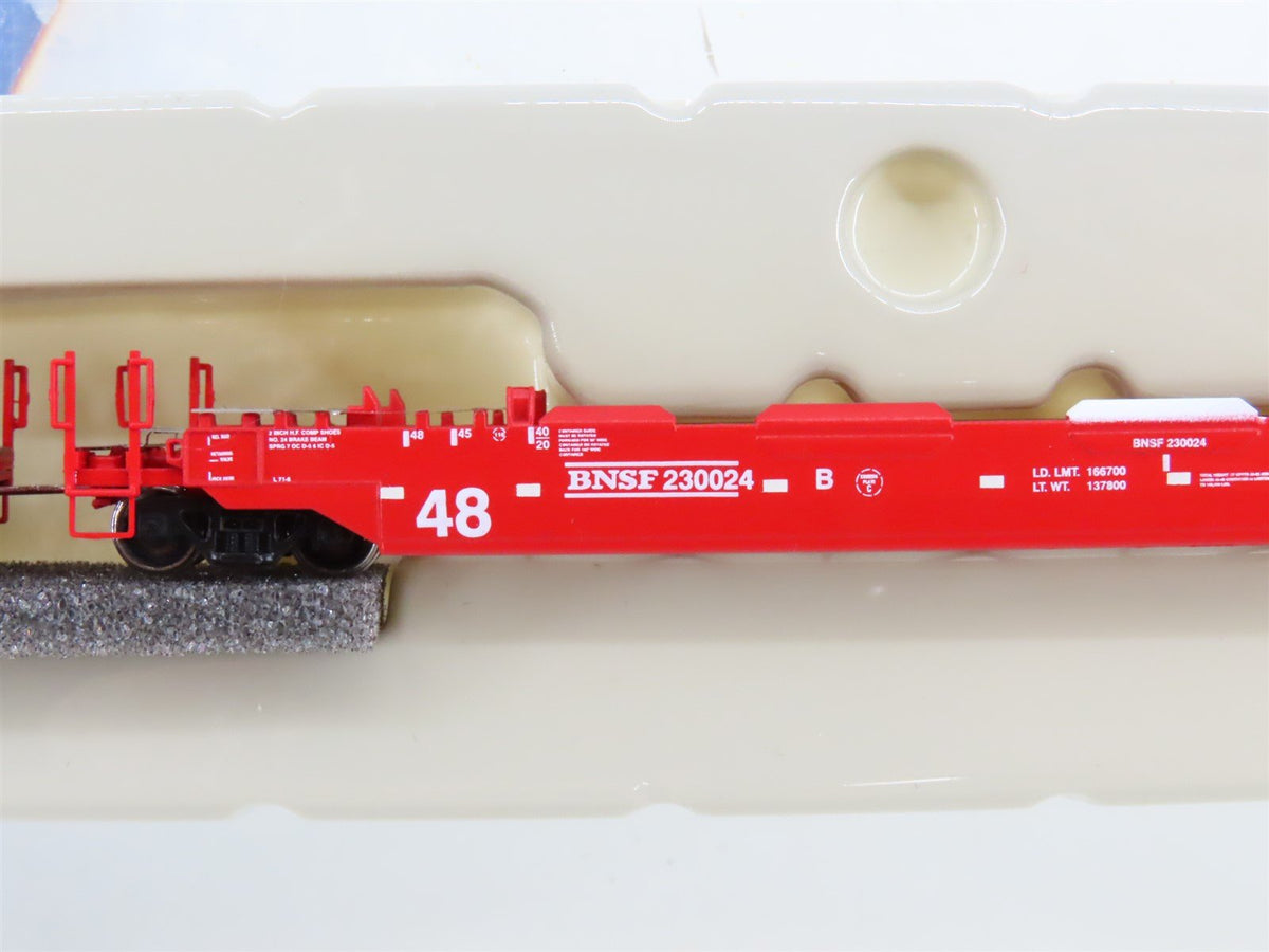 N Scale Athearn 17215 BNSF Railway 3-Unit Drawbarred Husky Stack Set