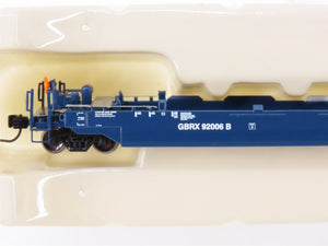 N Scale Athearn 17218 GRBX Blue 4-Unit Drawbarred Husky Stack Set