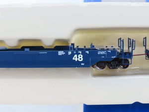 N Scale Athearn 17218 GRBX Blue 4-Unit Drawbarred Husky Stack Set
