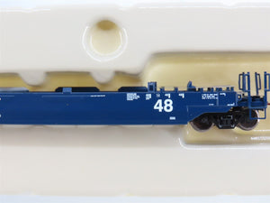 N Scale Athearn 17218 GRBX Blue 4-Unit Drawbarred Husky Stack Set