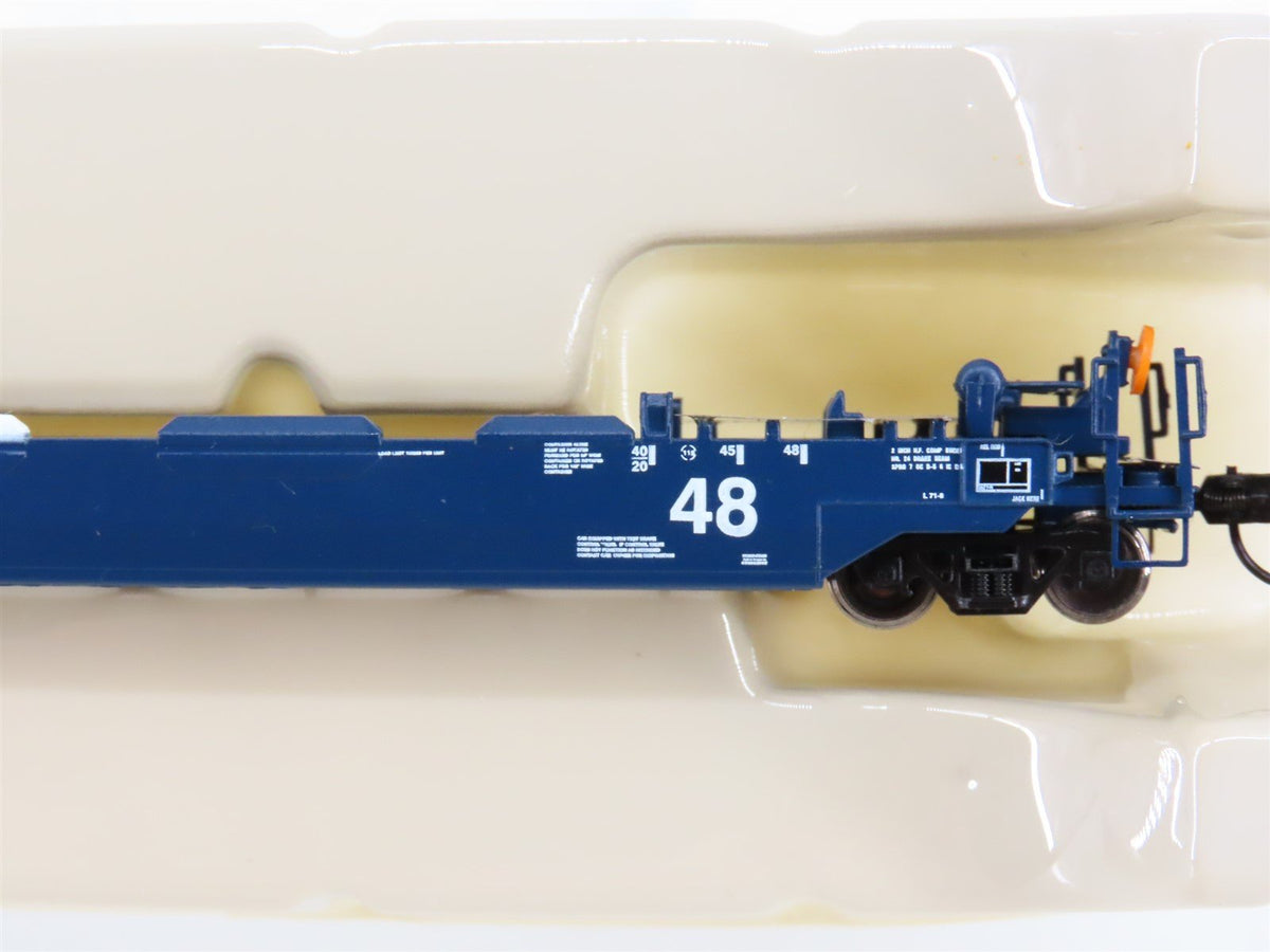 N Scale Athearn 17218 GRBX Blue 4-Unit Drawbarred Husky Stack Set