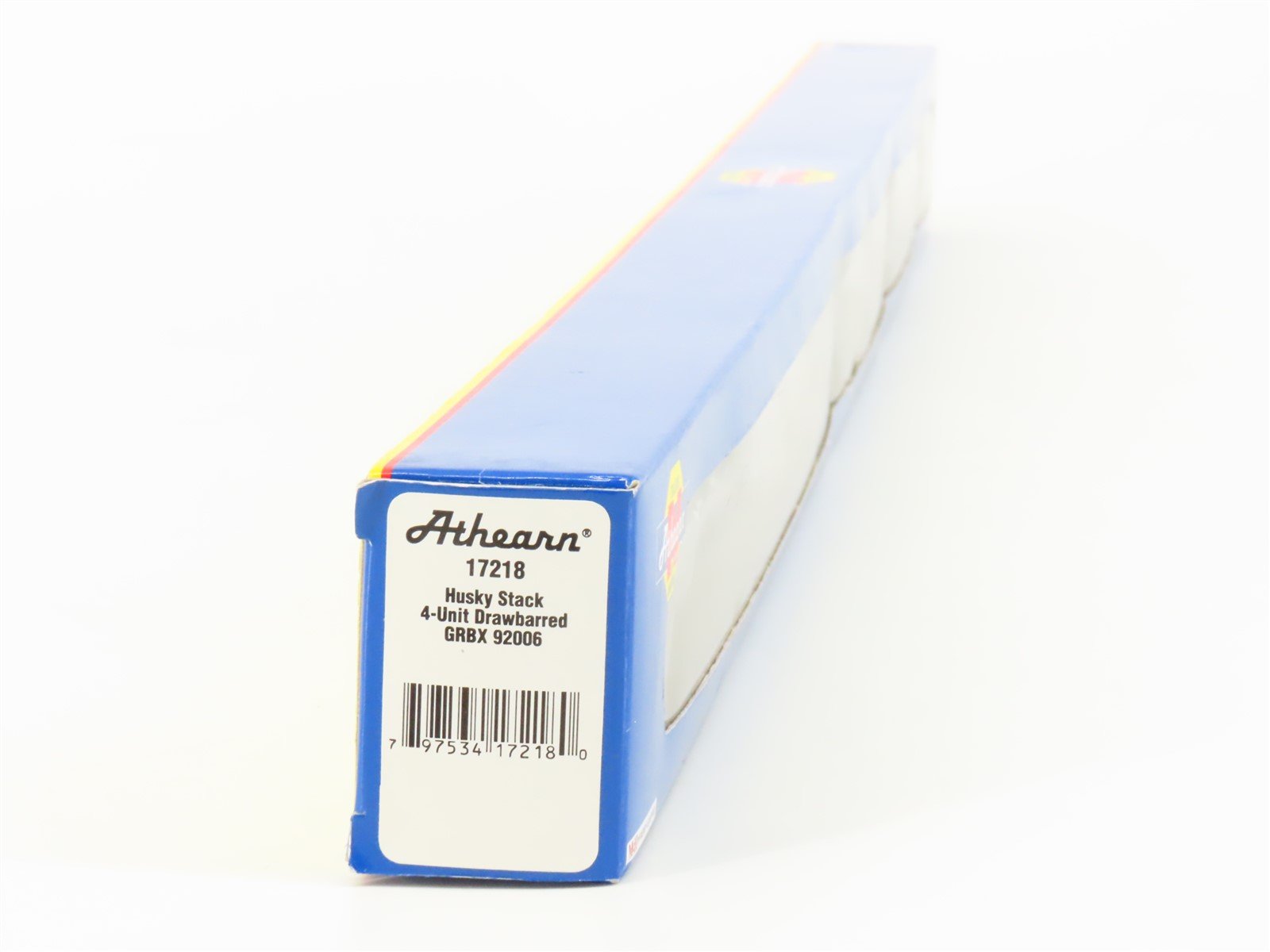 N Scale Athearn 17218 GRBX Blue 4-Unit Drawbarred Husky Stack Set