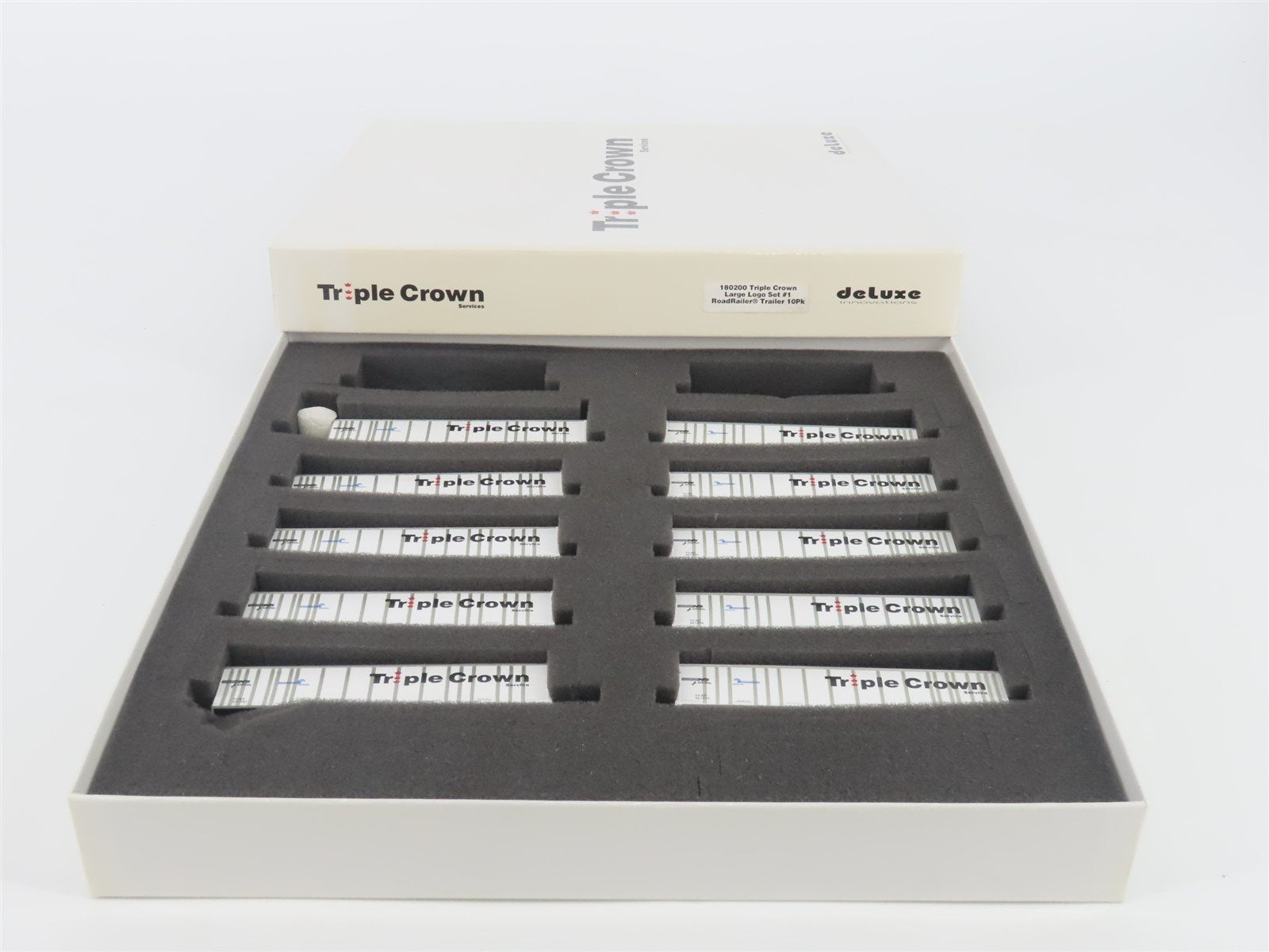 N Deluxe Innovations 180200 Triple Crown "Large Logo" RoadRailer Trailer 10-Pack