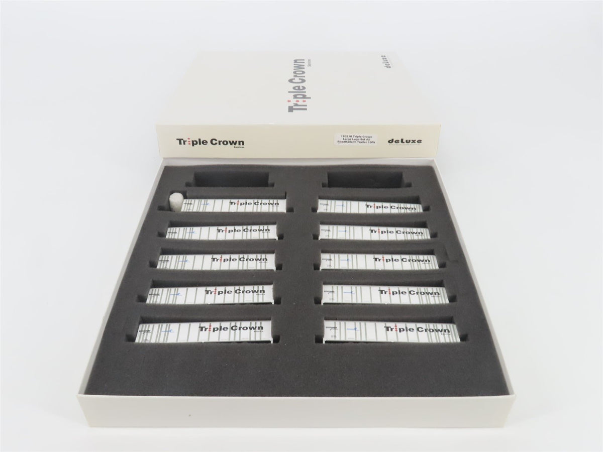 N Deluxe Innovations 180210 Triple Crown &quot;Large Logo&quot; RoadRailer Trailer 10-Pack