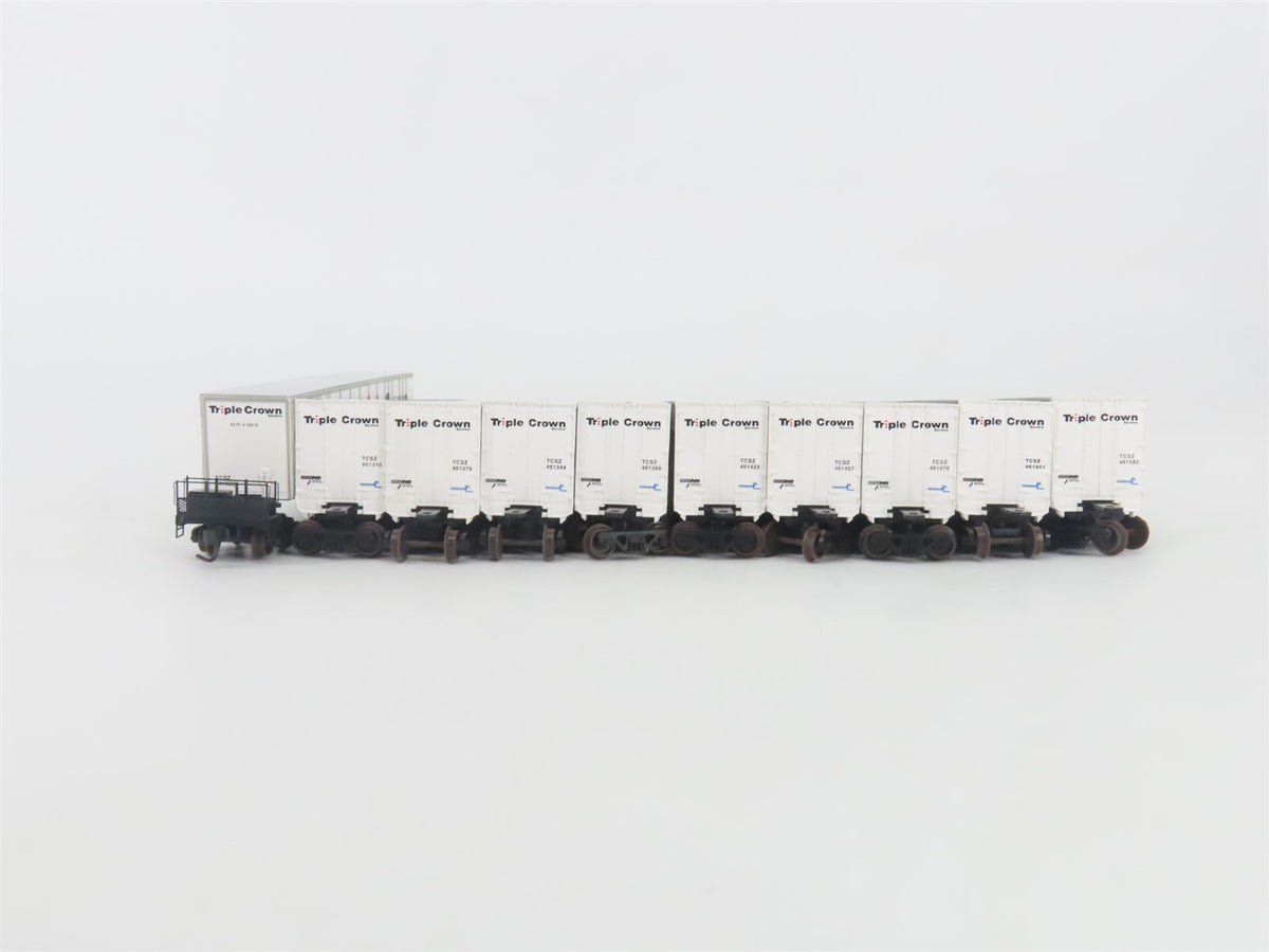 N Deluxe Innovations 180210 Triple Crown &quot;Large Logo&quot; RoadRailer Trailer 10-Pack