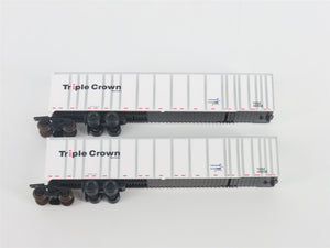 N Deluxe Innovations 180130 Triple Crown Services RoadRailer Trailer 10-Pack