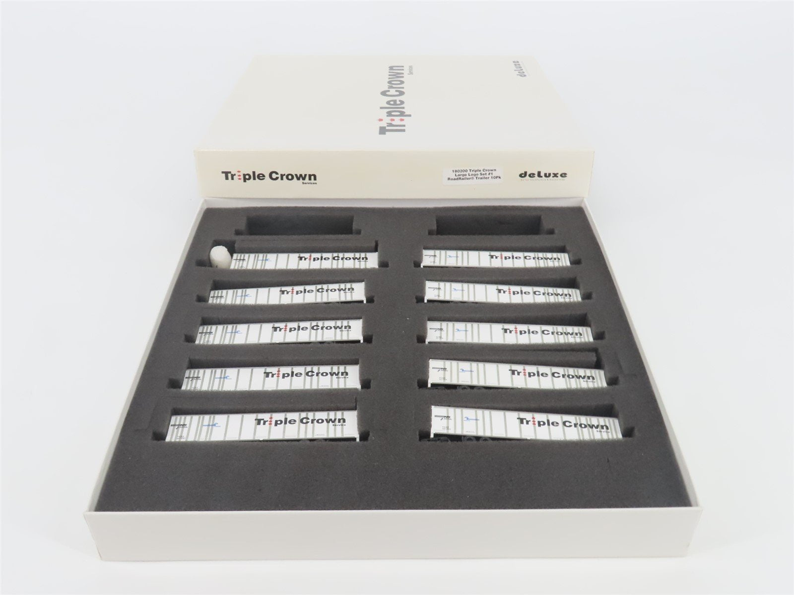 N Deluxe Innovations 180200 Triple Crown "Large Logo" RoadRailer Trailer 10-Pack