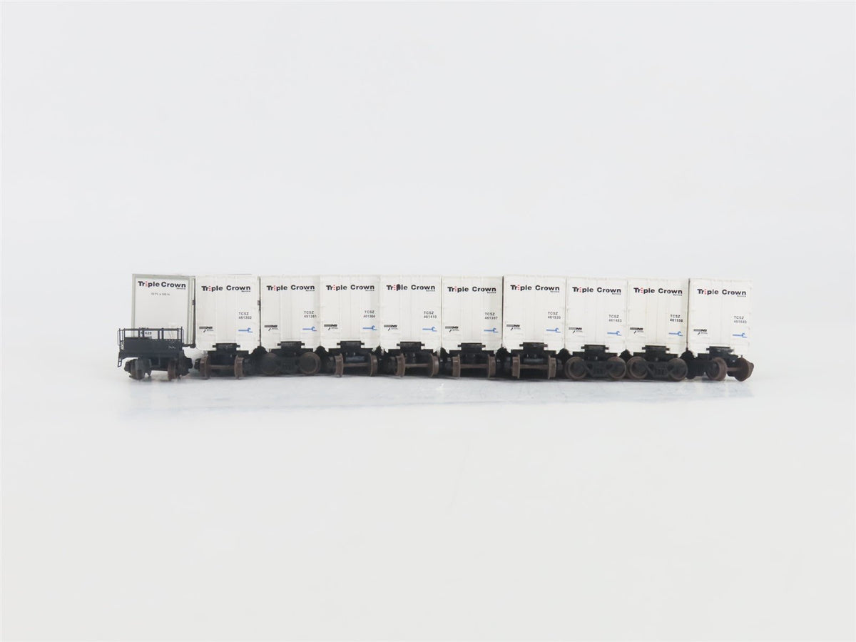 N Deluxe Innovations 180200 Triple Crown &quot;Large Logo&quot; RoadRailer Trailer 10-Pack