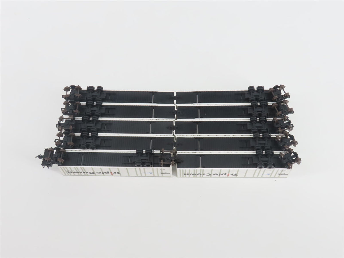 N Deluxe Innovations 180200 Triple Crown &quot;Large Logo&quot; RoadRailer Trailer 10-Pack