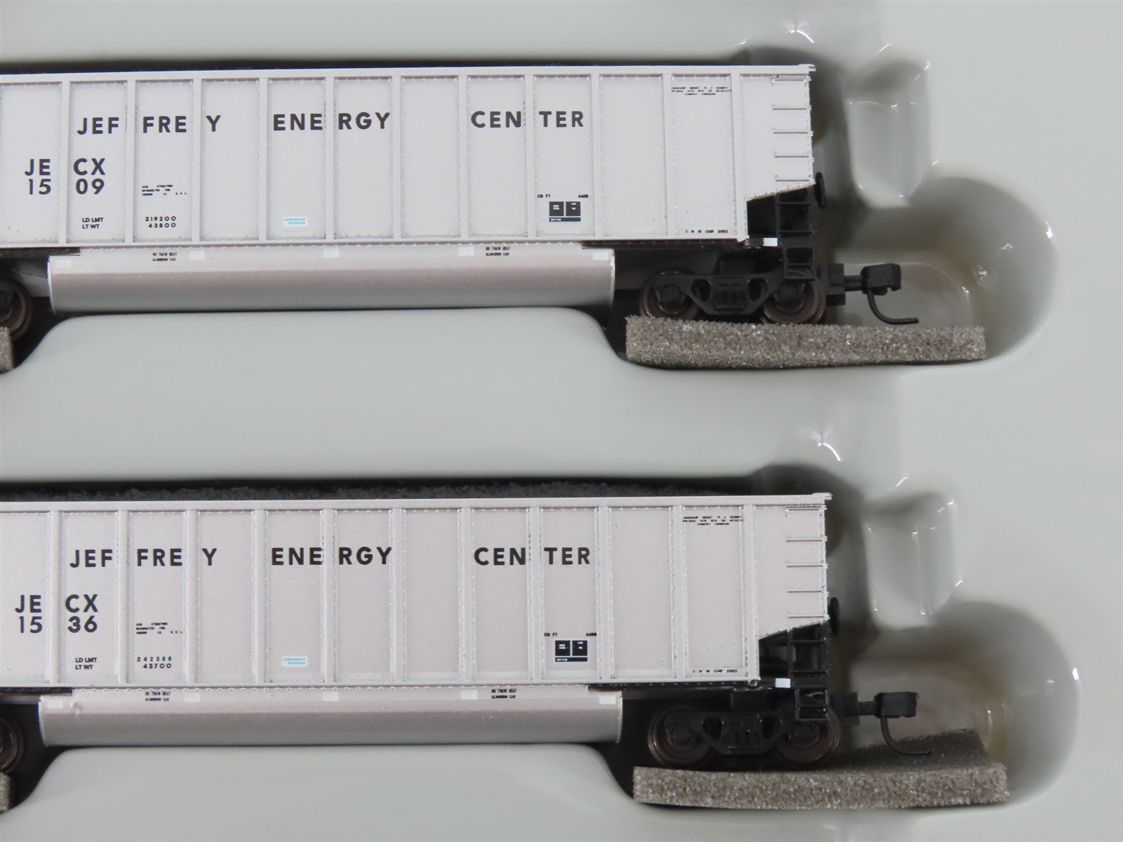 N Scale Athearn 10464 JECX Jeffrey Energy Center BethGon Coalporter 5-Pack