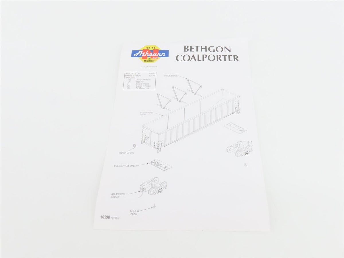 N Scale Athearn 10464 JECX Jeffrey Energy Center BethGon Coalporter 5-Pack