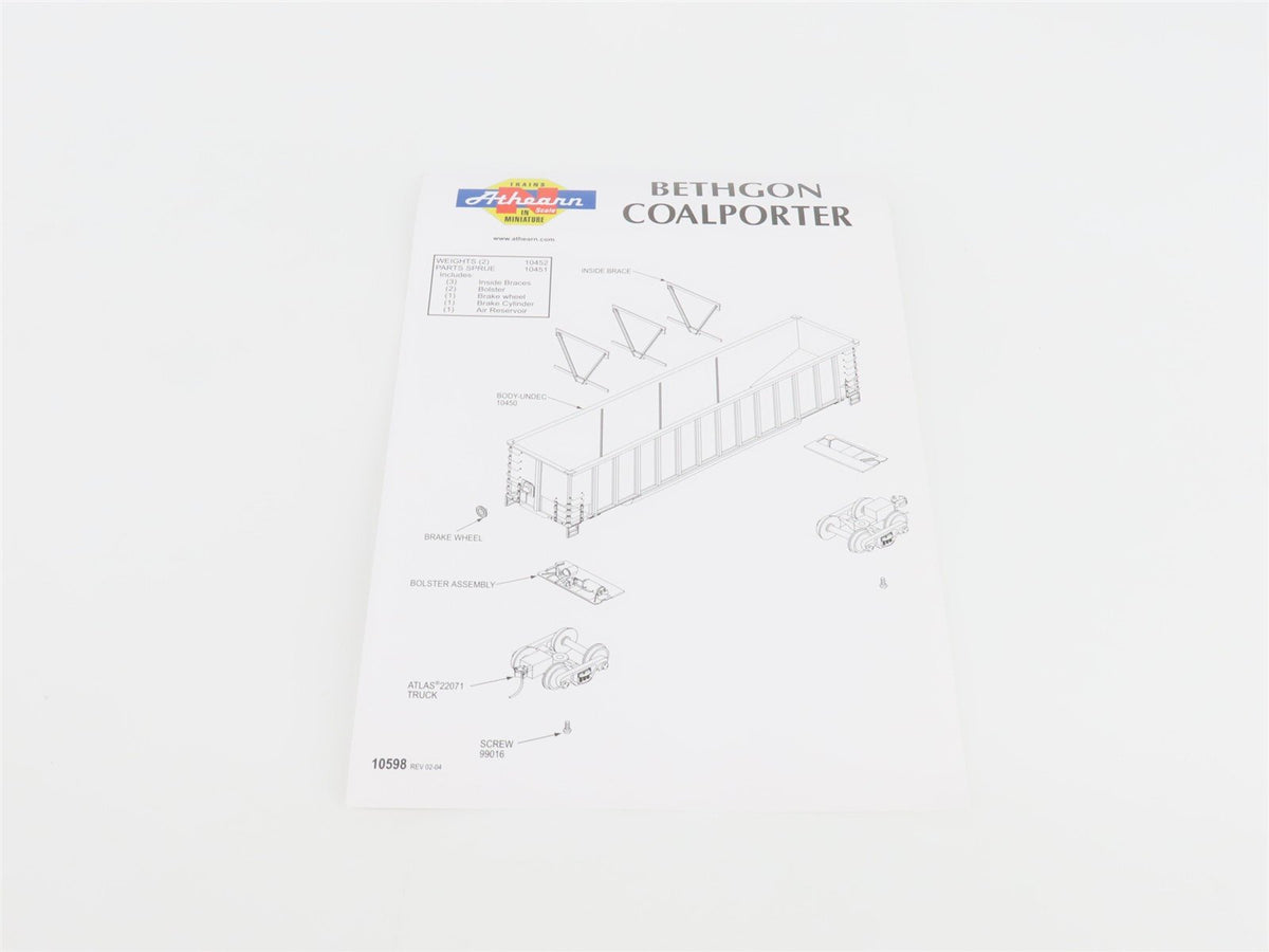 N Scale Athearn 10468 CWEX Commonwealth Edison BethGon Coalporter w/ Load 5-Pack