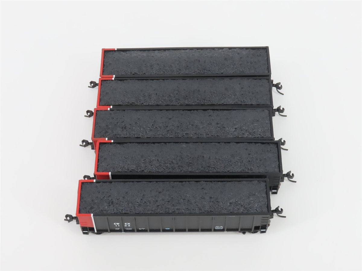 N Scale Athearn 10466 CWEX Commonwealth Edison BethGon Coalporter w/ Load 5-Pack