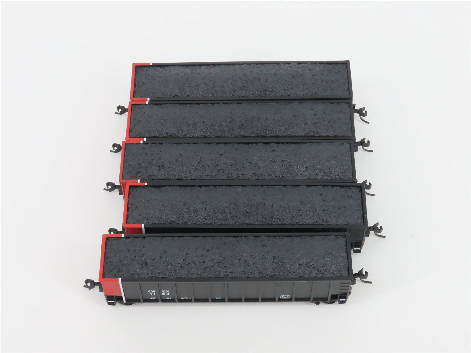 N Scale Athearn 10466 CWEX Commonwealth Edison BethGon Coalporter w/ Load 5-Pack