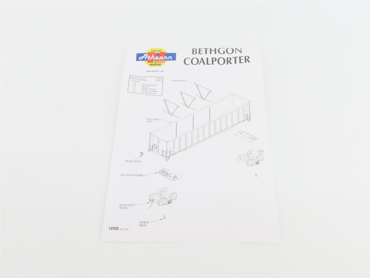 N Scale Athearn 10466 CWEX Commonwealth Edison BethGon Coalporter w/ Load 5-Pack