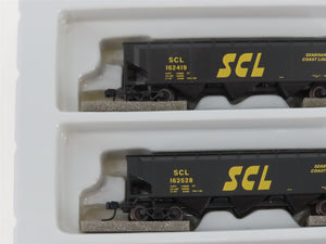 N Scale Athearn 11072 SCL Seaboard Coast Line 40' 3-Bay Hopper w/ Load 5-Pack